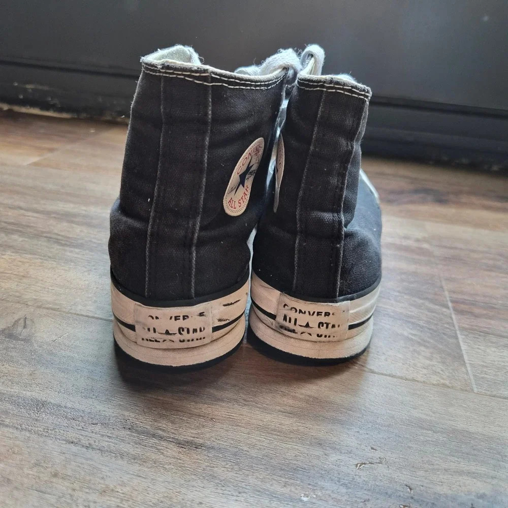 Converse Chuck Taylor All Star High Top Black White Kids Sneakers 3.5 Streetwear